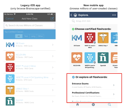 Search_for_flashcards_in_Brainscape_mobile_app_old_vs_new.png